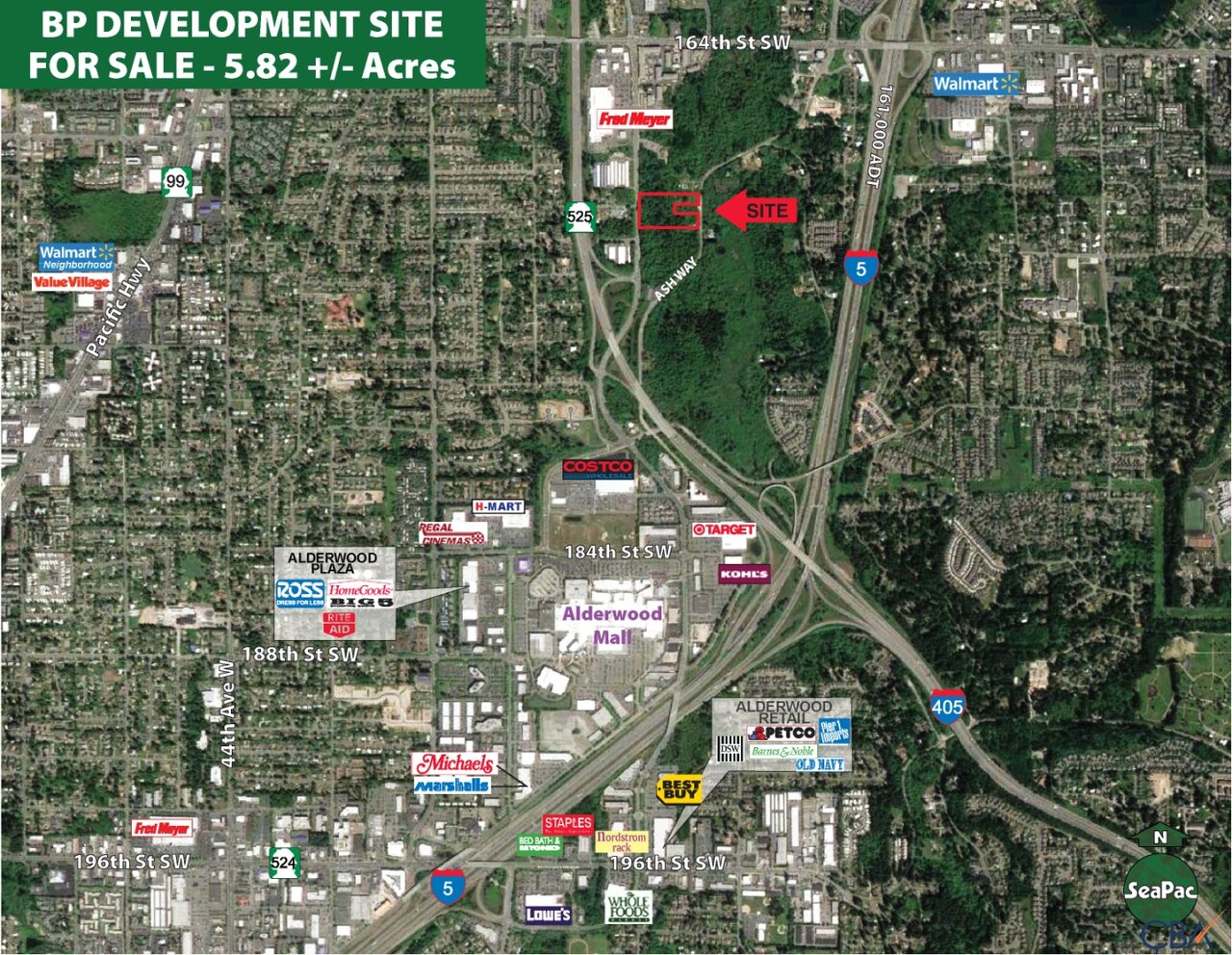 Map Of Alderwood Mall 17000 Alderwood Mall Pkwy Lynnwood, Wa 98037 - Land Property For Sale On  Commercialexchange.com